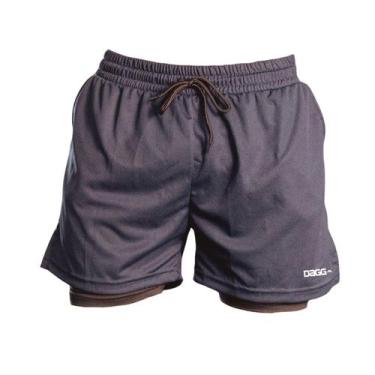 Imagem de Roupa Academia Dagg Sport Camisa ou Short 2 em 1 Com Bolso Interno, G,