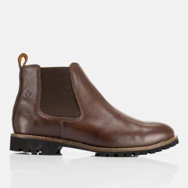 Imagem de Bota Feminina De Couro Cano Curto Confortável Modelo Chelsea Festa Sho