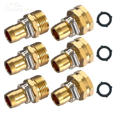 Imagem de Kit de conectores de reparo de mangueira de jardim Twinkle Star com braçadeiras