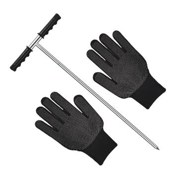 Imagem de Sonda De | Haste De Sondagem Para Fossa Séptica - Polo De Sonda Em Aço Inoxidável Com Alça Em T, Ferramenta Ajustável Para Localização De Tubulações Subterrâneas