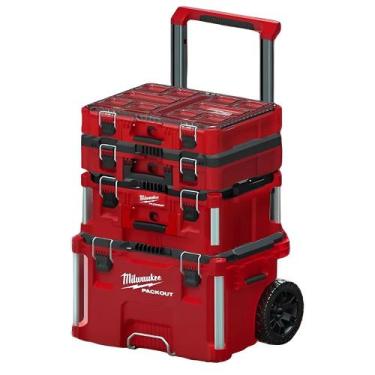 Imagem de Kit Maletas e Caixas Com Carrinho Packout 2 Milwaukee