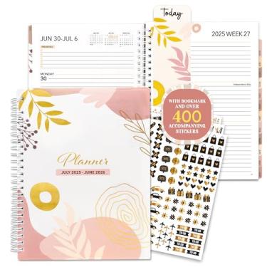 Imagem de Decorably Caderno de agenda acadêmica de 12 meses, julho de 2024 a junho de 2025, agenda de 16,3 x 21 cm para escola, agenda acadêmica de 2024, planejador semanal 2024-2025, agenda acadêmica