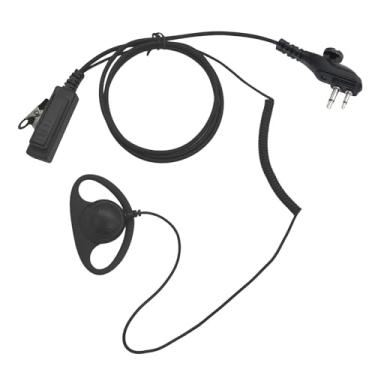 Imagem de Fone de ouvido em forma de D com microfone PTT com parafuso de 2 pinos, kit de vigilância, bobina, fone de ouvido compatível com rádios Hytera PD502 PD562 BD502 TC-508 TC-580