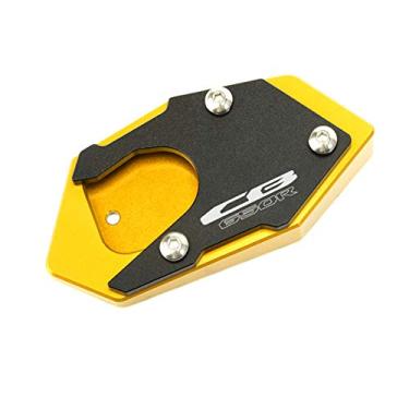 Imagem de Acc-Creativity Placa de extensão para suporte lateral para pé de motocicleta compatível com HONDA CB650R CBR650R 2019-2020 (CB650R, dourado)