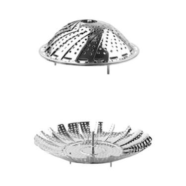 Imagem de Cesta Dobrável De Aço Inoxidável Para Alimentos, Cesta Multifuncional 