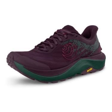 Imagem de Topo Athletic Ultraventure 4 Tênis de corrida feminino confortável acolchoado durável 5 mm Drop Trail Tênis atlético para corrida em trilha, Roxo/azul-petróleo escuro, 42