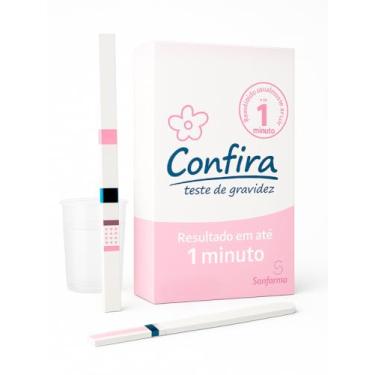 Imagem de Teste de Gravidez Confira Resultado em 1 Minuto 99,9% de Precisão Frasco Coletor Embalagem Discreta (10)