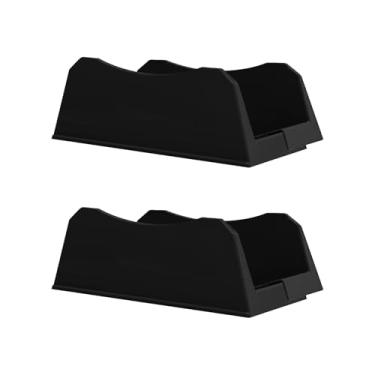 Imagem de SYWAN Rack de exibição de pneu de carro, base de suporte de roda de pneu para exibição de largura ajustável suporte de aro de roda base de bandeja de pneu para exposição loja garagem feira, preto (2)