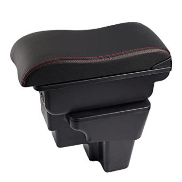 Imagem de Flymotor Ajuste personalizado para caixa de apoio de braço de carro 2018-2023 Kia Rio acessórios automotivos console central de armazenamento dupla camada 3 portas USB caixa organizadora de apoio de