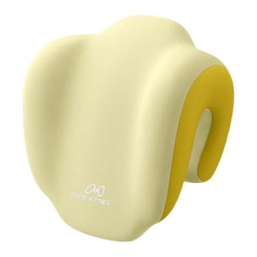 Imagem de oshhni Travesseiro de espuma viscoelástica para cadeira de trabalho, confortável, respirável, multifuncional para pausas de almoço para adultos, suporte de, Amarelo Amarelo