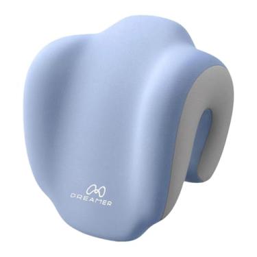 Imagem de oshhni Travesseiro de espuma viscoelástica para cadeira de trabalho, confortável, respirável, multifuncional para pausas de almoço para adultos, suporte de, Cinza Azulado