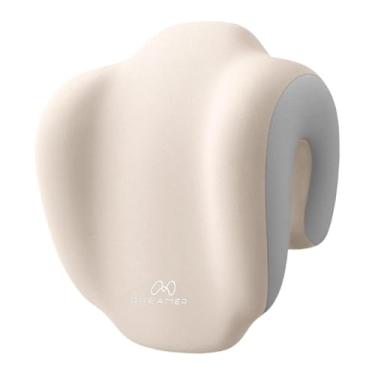 Imagem de Kokiya Almofada para dormir na mesa, espuma viscoelástica, multiuso, confortável para cadeira de trabalho, almofada para pescoço, suporte para pescoço, Cinzento/Branco