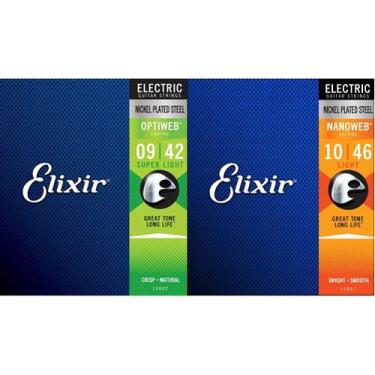 Imagem de Guitarra elétrica Elixir 19002 com revestimento Optiweb Super Light
