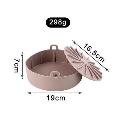 Imagem de Air Fryer Pote de silicone Acessórios GJG 19CM Brown