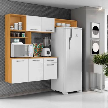 Imagem de Cozinha Suspensa Nanda Cinamomo Branco - Aramóveis