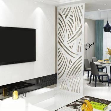 Imagem de Painel Vazado Divisória MDF Madagascar Branco - Decore Painéis e Divis