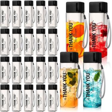 Imagem de Garrafa de água Maxdot Thank You 500 ml a granel 24 unidades pretas