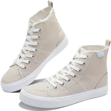 Imagem de Tênis de lona Obtaom Play Mid-Calf High Top para mulheres