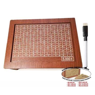 Imagem de Cofre Guardar Dinheiro Woodbox Japones Kakebo Desafio Rustic