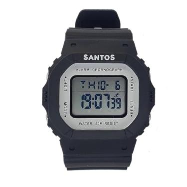 Imagem de Relógio Santos FC Oficial Digital Esportivo Preto SAN-DIGI1-2