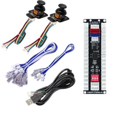 Imagem de SJ@JX All-Button Arcade Controller with Raspberry Pi RP2040 Encoder, 3D Analog Mushroom Joystick, Custom RGB Lighting, Ultra-Low Latency, Multi-Platform Compatible for PC & Nintendo Switch