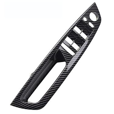 Imagem de Cabo interno de fibra de carbono para carro Maçaneta da porta do painel interno para BMW X5 E70 E71 X6 E71 E72 (lado do motorista-esquerda)