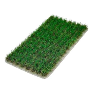Imagem de Colaxi Tufo de arbustos de planície, kit de modelos de terreno, de grama artificial para maquetes, base em miniatura, Verde Escuro