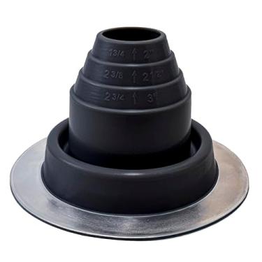 Imagem de Resilient Construction Tubo EPDM piscante com base de alumínio para telhados, encanamentos e ventilação #2 - Serve para tubos de 3 a 8 cm de diâmetro externo