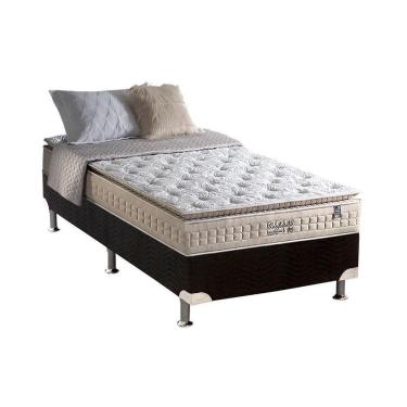 Imagem de Cama Box Box Solteiro: Colchão Molas Ensacadas Anjos Masterpocket Confortable + Base Black(96X203)