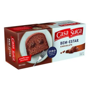 Imagem de Bolo Chocolate Zero Açúcar Casa Suiça 280g - Casa Suíça