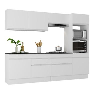 Imagem de Armário De Cozinha Completa 5 Peças Com Rodapé Mp2180 Made Multimóveis Branco Branco