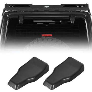 Imagem de Hooke Road Capas de dobradiça de janela traseira Wrangler JL para Jeep Wrangler JL JLU 2/4 portas 2018-2025, tampa de dobradiça esquerda e direita de vidro acessórios de substituição de qualidade
