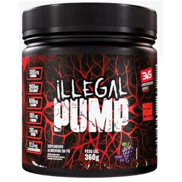 Imagem de 3VS Nutrition Illegal Pump Pré-Treino Vaso Dilatador em Pó – Suplemento Alimentar 360g Sabor Uva