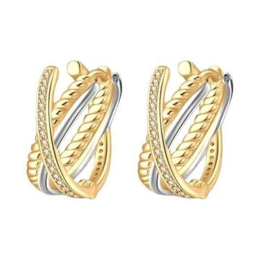 Imagem de Brincos De Argola Minimalistas Em Prata Esterlina 925 Com Fecho De Zir