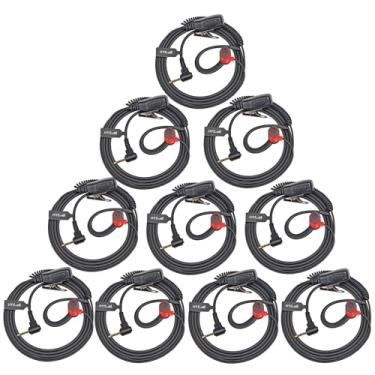 Imagem de HYS Fone de ouvido Walkie Talkie em forma de G T465 T800 T600 com microfone PTT, fone de ouvido intra-auricular de rádio bidirecional para Motorola Talkabout T260TP T200TP T402 FRS & GMRS Rádio