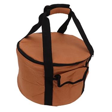 Imagem de KIMISS Saco de Armazenamento de Utensílios de Mesa de Acampamento 13,7l - Saco de Piquenique Redondo Impermeável Com Forro Macio de Grande Capacidade para Churrascos, Eventos Ao Ar Livre e Muito Mais