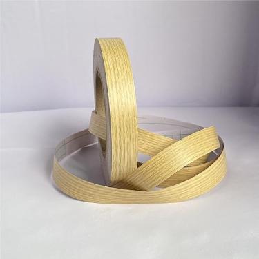 Imagem de GQQGSHOP Faixa autoadesiva de borda de parede de 50 m à prova d'água, painéis de parede, borda de teto moldura de porta decoração interior linha da cintura (grão de madeira amarela, 2,5 cm (L))
