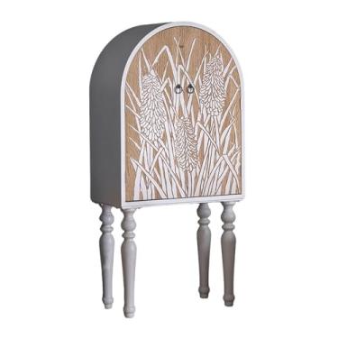 Imagem de KXPSWGE Armário de buffet independente, armários de armazenamento com 2 portas, console de destaque Credenza, armário de armazenamento de madeira para sala de estar, entrada, corredor (branco)