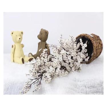 Imagem de Decoração de casa Gypsophila flores artificiais ramo branco respiração flores falsas buquê longo decoração de casamento casa outono flor artificial (3)