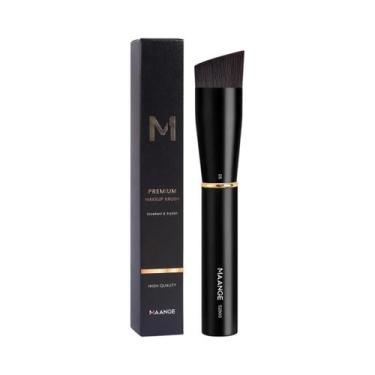 Imagem de Pincel De Maquiagem Profissional Angulado Para Base, Corretivo, BB Cre