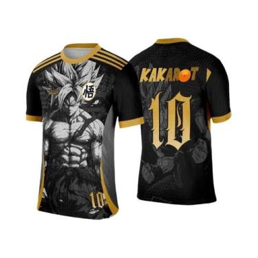 Imagem de Camisa De Futebol Impressa Em 3D Super Saiyan Goku No.10 Dragon Ball Z