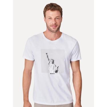Imagem de Camiseta Reserva Masculina Estampada Sextou NY Branca-Masculino