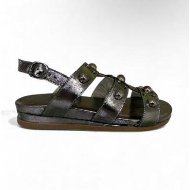 Imagem de Sandália Feminina Anabela Moscardini em Couro 528891 Onix 35-Feminino