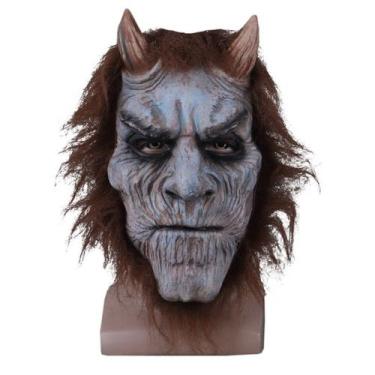 Imagem de Máscara de cosplay Máscara de terror Horn Man Headgear Face Full Face 