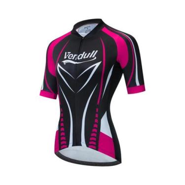 Imagem de Vendull Short Sleeve Cycling Jersey para Mulheres, Mountain Bicycle Ve