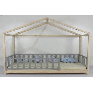 Imagem de Cama Montessoriana Solteiro Frente Casinha Colorida Madeira Maciça Pin