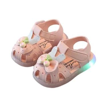 Imagem de Sandálias De Verão Para Meninas, Sapatos De Bebê Antiderrapantes Com S
