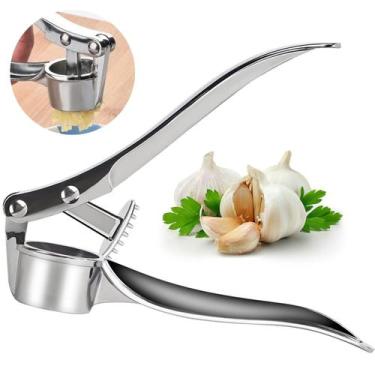 Imagem de Espremedor, Triturador De Alho Manual Inox Cozinha - Art House - Zein