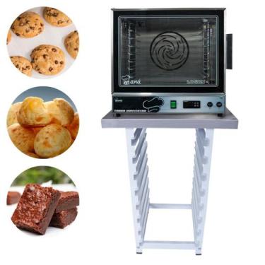 Imagem de Forno Elétrico Industrial Turbo Logos Com Mesa Inox - Maná, 220V