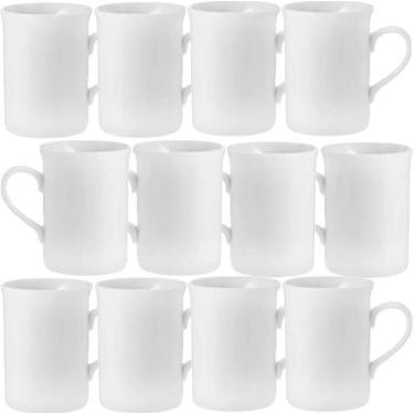 Imagem de Conjunto 12 Canecas em Melamina Branca 300ml Jogo Canecas - Best